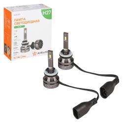 Лампa светодиод., H27, 12/24В, 28Вт, 6500К (Бел.), 5000Лм, для рефлект./линз. оптики, кмпл. 2 шт., PLUS (AEAR127)