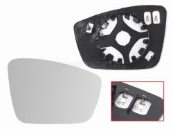 Полотно зеркала Skoda Rapid 12-20 / Volkswagen Polo 09-22 (Справа/ Обогрев/ асферическое)