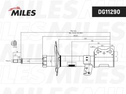 Амортизатор TOYOTA COROLLA 02- пер.лев.газ dg11290