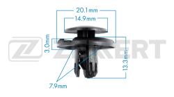 Клипса крепёжная General Motors Honda Mitsubishi (миним. кол-во заказа 10 шт) be-2318