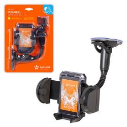 Держатель для телефона/навигатора автомобильный присоска на лобовое стекло на длинной штанге (AMS-U-04)