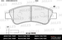 E100152 Колодки тормозные CITROEN C4 03-/PEUGEOT 307/PARTNER -ESP передние SemiMetallic