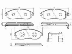Колодки тормозные (Спереди) Hyundai H1 97-07 / Porter 98-10 / Starex 97-07