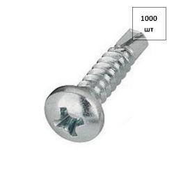 Саморез 3,5 х 11 полусф.гол.сверл. DIN 7504N оц. 1000шт FORTLUFT sts014599