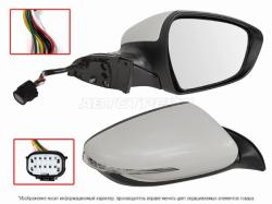 Зеркало Kia Cerato 13-16 (Справа/ Обогрев/ Повторитель поворота/ Складывание/ 8 контактов)