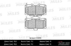 E100519 Колодки тормозные SUBARU FORESTER 2.0 98-02/IMPREZA 2.0 94- передн. SemiMetallic