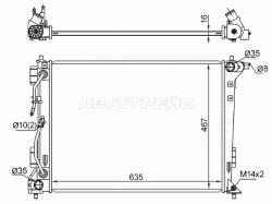 Радиатор Hyundai Tucson 15-21 / Kia Sportage 15-22