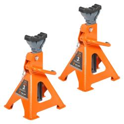 Стойка опорная 3т 300-444мм PRO, зубчатый механизм, доп.фиксатор, 2 шт. (AJSGP03)