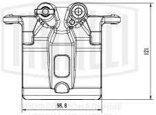 Суппорт торм. для а/м Kia Sorento II (09-)/Hyundai Santa Fe II (06-) зад. лев. d=43мм (CF 202201)