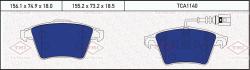 Колодки передние TCA1140