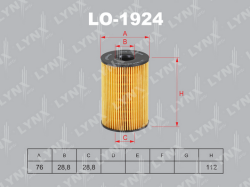 Фильтр масляный BMW F07/F01/F02/X5 (E70)/X6 (E71) 5.0/6.0 LO-1924