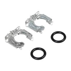 LUZAR LGS 0005 Кмпл для подключ. радиатора отоп. для автомобилей Лада/PSA/VAG (фиксаторы + кольца) (тип Valeo)