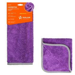 Салфетка из микрофибры длинный ворс фиолетовая (40*60 см) (ABDN010)