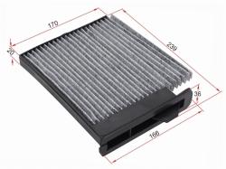 Фильтр салона NISSAN NV200/TIIDA 07- (LHD) угольный