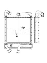 Теплообменник салона VW GOLF / AUDI A3 12- ah253000s