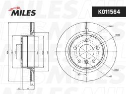 Диск тормозной BMW 1 E81/E87/3 E90/91 1.6-3.0 05- задний вент. D 300мм. K011564