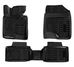 AIRLINE ACM-PS-39 Ковры для Kia Cee'd (2012-), 4 шт., выс. борт, 3D с подпятником, ТЭП, черн.