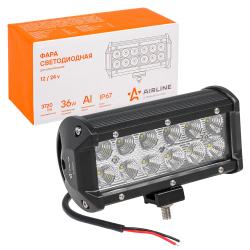 Фара (балка) светодиодная двухрядная, 12LED, рассеяный свет, 36Вт, 165х78х65мм, 12/24В (ALED046)