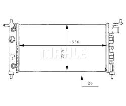 Радиатор охлаждающей жидкости OPEL CORSA B cr269000s