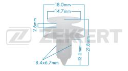 Клипса крепёжная Chrysler (миним. кол-во заказа 10 шт) be-2701