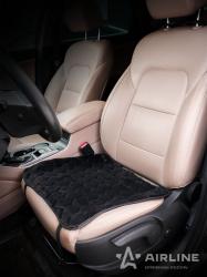 Накидка (подушка) из искусственного меха на сиденье, черная с коротким мехом, 1 шт.(AFC-A-02)