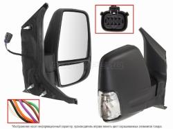 Зеркало Ford Transit 14-20 (Справа/ Регулировка/ Повторитель поворота/ 6 контактов)