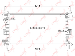 Радиатор FORD FOCUS/C-MAX 1.6 10- RB-1035