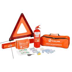 Набор автомобилиста "Техосмотр" (знак,аптечка,огнетуш,перч.) (ANA-01)