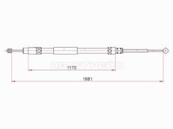 Трос ручного тормоза BMW 5 E61 LH 03-09