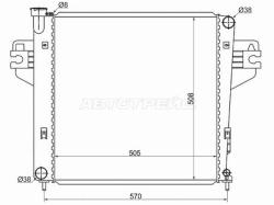 Радиатор Jeep Cherokee 01-07 / Liberty 01-07