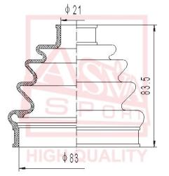Шрус наружный 30x53x33 VOLKSWAGEN PASSAT B5 1996-2005 ad-012a45