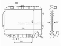 Радиатор Mitsubishi Pajero 91-00