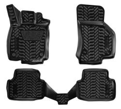 AIRLINE ACM-PS-60 Ковры для Skoda Octavia (A7) (13-), 4 шт., (крепеж), выс. борт, 3D с подпятником, ТЭП, черн.