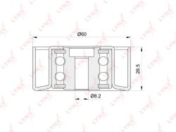 Ролик направляющий/натяжной / приводной CITROEN BERLINGO(MF) 1.9D 98-05 / C2 1.1-1.6 03> / C3 I 1.1- pb-7258