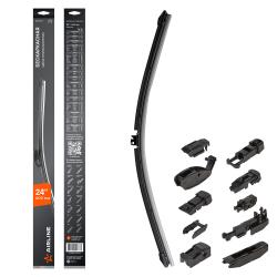 Щетка стеклоочистителя бескаркас PRO 600мм (24") 10 адаптеров (AWB-BK-600)