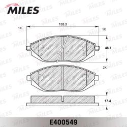 E400549 Колодки тормозные CHEVROLET SPARK 10- передние LowMetallic