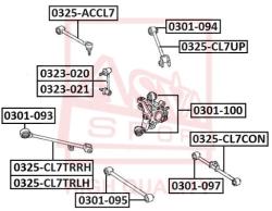 Тяга задняя поперечная с шаровой HONDA HONDA ACCORD CL7/CL8/CL9 2003- 0325-accl7