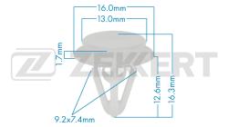 Клипса крепёжная Suzuki (миним. кол-во заказа 10 шт) be-3529
