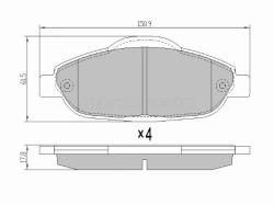Колодки тормозные (Спереди) Peugeot 308 07-15 / 3008 10-13