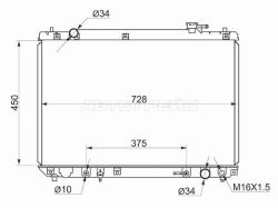 Радиатор Toyota Harrier (XU10) 97-03 / Highlander 00-07 / Kluger V 00-07