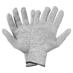 Перчатки трикотажные ХБ, серые, (5 пар) 7,5 класс/65г., мод.504 (ADWG027)