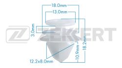 Клипса крепёжная Citroen Peugeot Renault (миним. кол-во заказа 10 шт) be-3063
