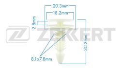 Клипса крепёжная General Motors (миним. кол-во заказа 10 шт) be-1139