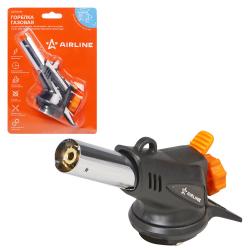 Горелка газовая на цанговый баллон, пьезоподжиг, анти-вспышка, сопло D20 *60 мм, бок.подставка-защита рук (ADTG014)