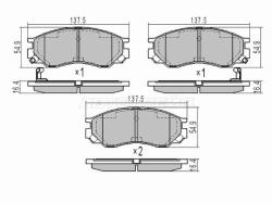 Колодки тормозные (Спереди) Mitsubishi Delica 90-07 / L200 96-16 / L400 94-06 / Space Gear 94-07