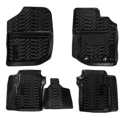 AIRLINE ACM-PS-33 Ковры для Honda Fit (RHD) (07-13), 4 шт., (крепеж), выс. борт, 3D с подпятником, ТЭП, черн.