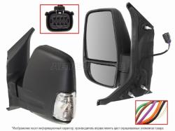 Зеркало Ford Transit 14-20 (Слева/ Регулировка/ Повторитель поворота/ 6 контактов)