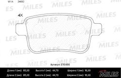 E110490 Колодки тормозные RENAULT KANGOO 08- задние SemiMetallic