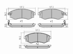 Колодки тормозные (Спереди) Nissan Serena 91-01 / Toyota Hilux Pick Up 04-11 / Hyundai Galloper 97-0