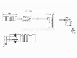 Датчик износа тормозных колодок перед/зад MERCEDES SPRINTER 95-06/ VITO 96-03